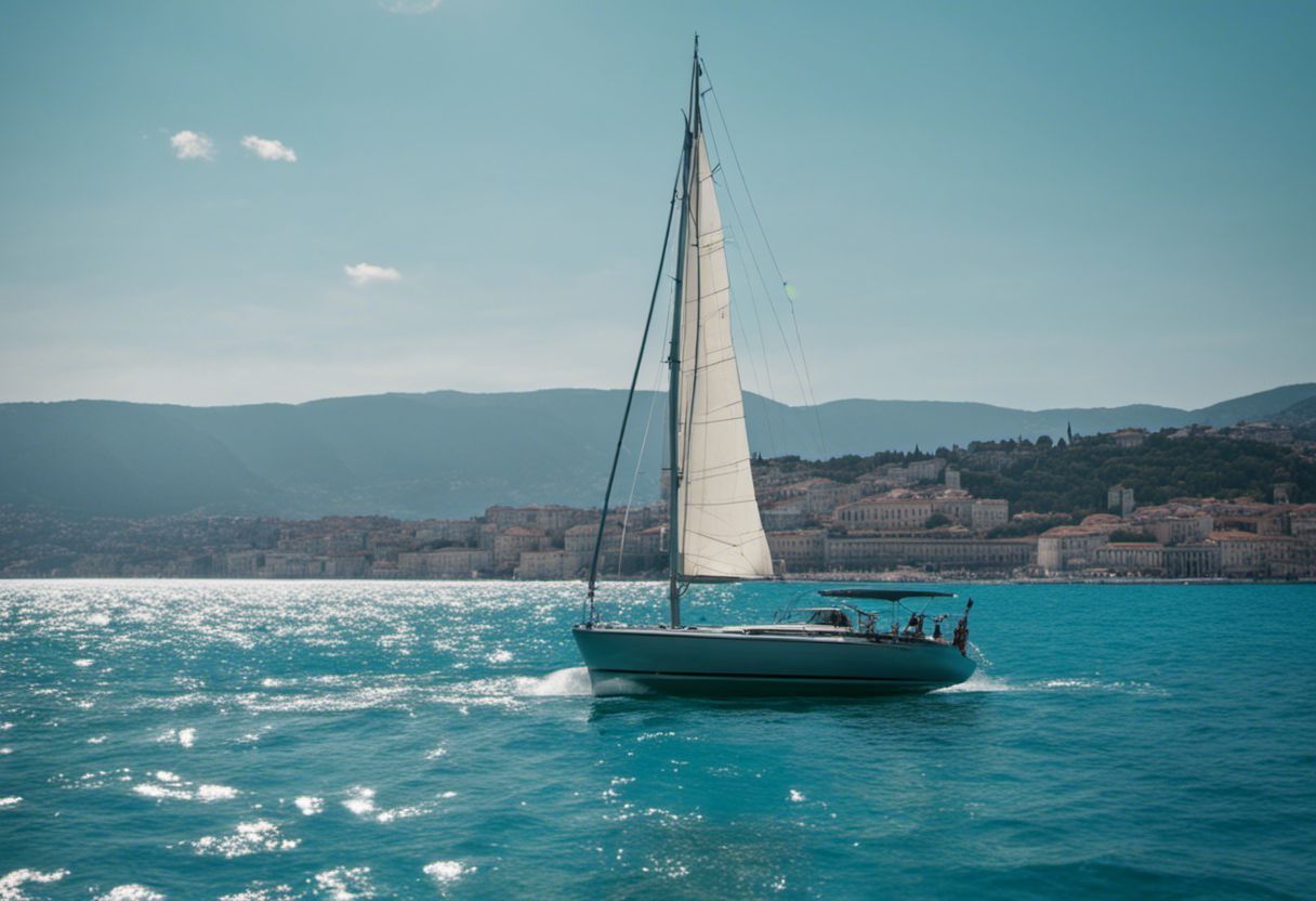 Bateau de plaisance naviguant dans une mer turquoise