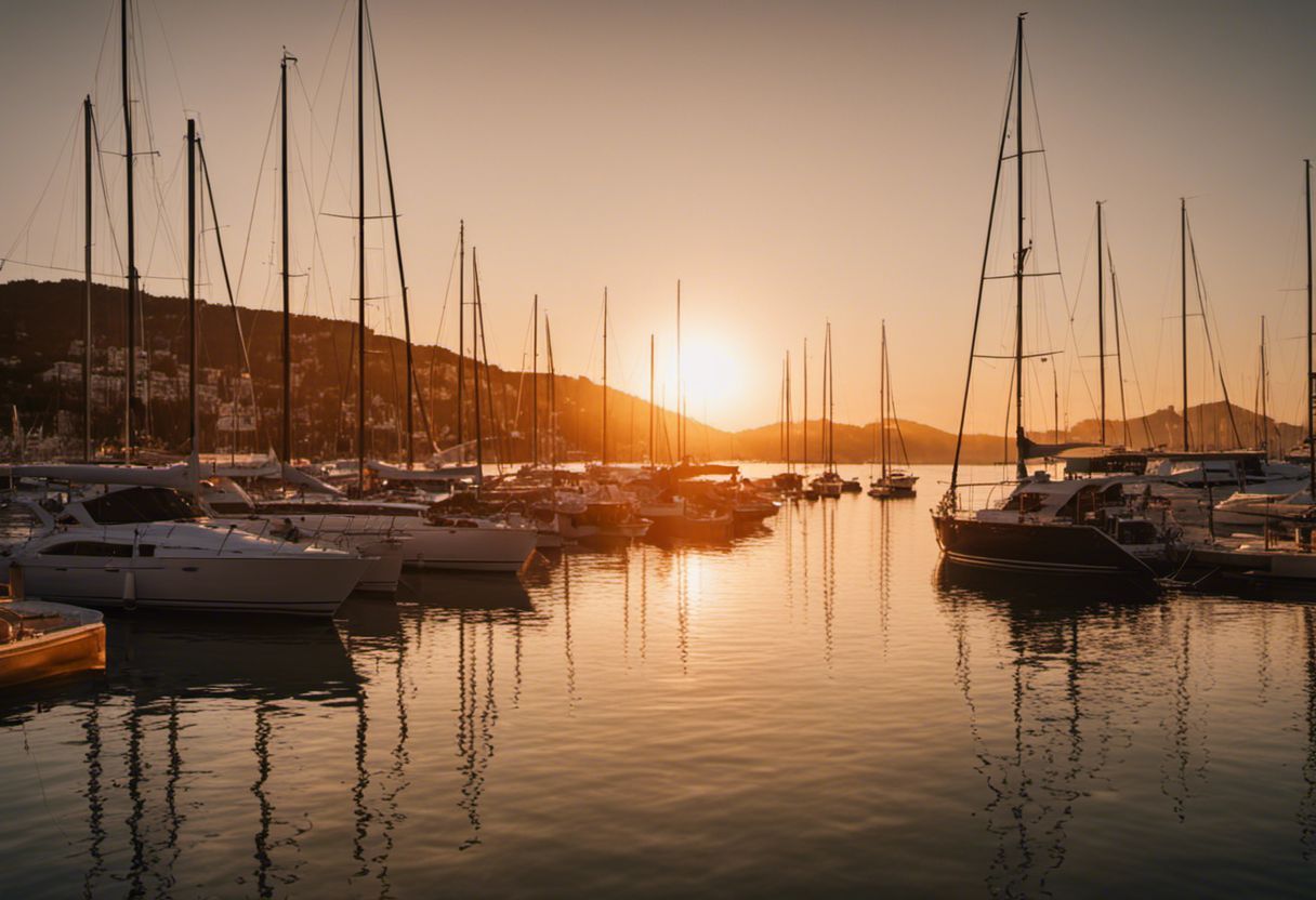 Charme absolu : port de rêve baignant dans la lumière