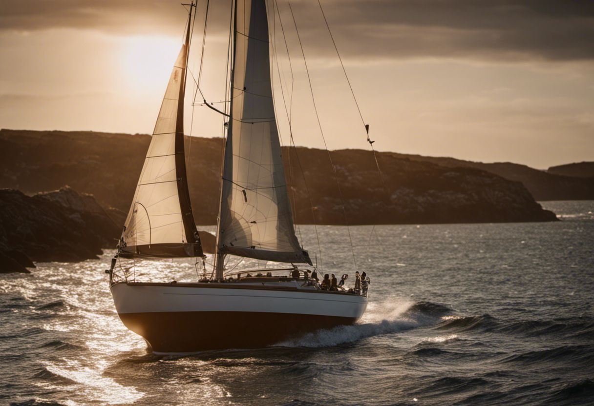 Voilier naviguant en Bretagne