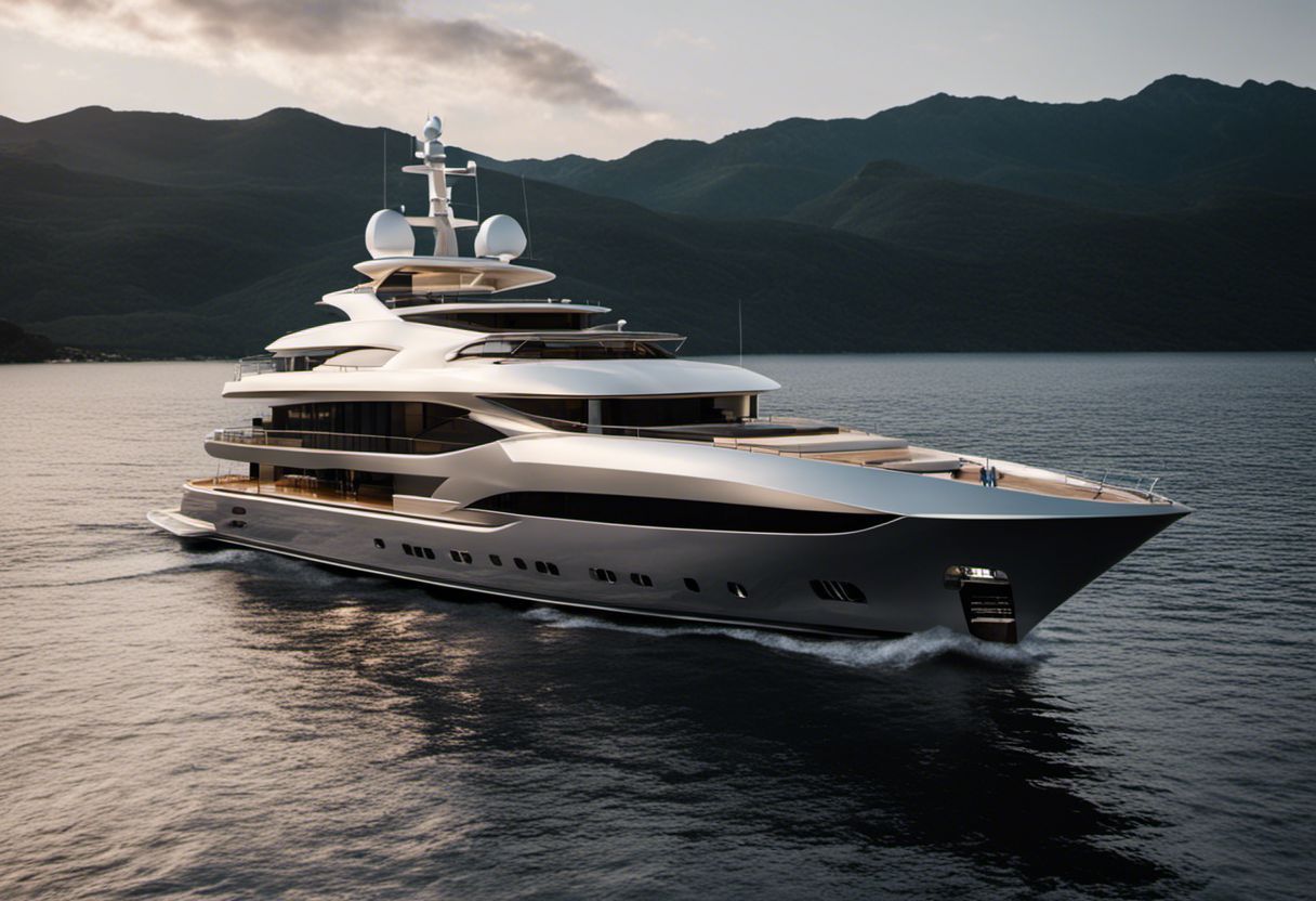 Yacht de luxe flottant paisiblement sur l'eau